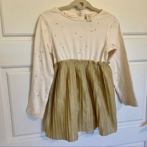 Gold pleated dress
